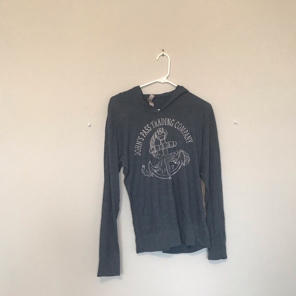 Light weight grayish blue sweater